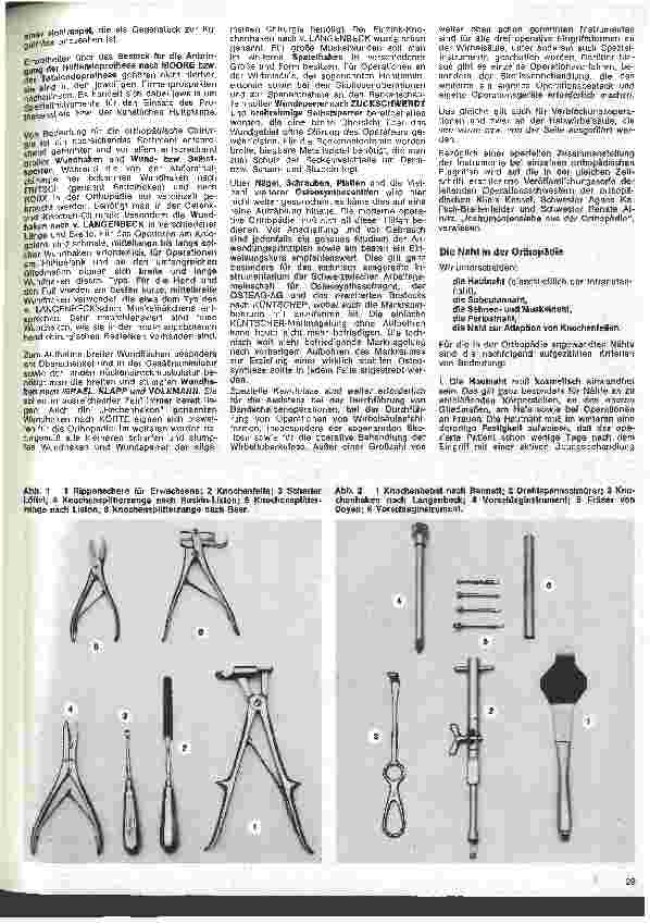 Vorschauseite 2: Die besonderen Aufgaben der Schwester in der Orthopädie 16. Folge: Instrumentarium (Fortsetzung)