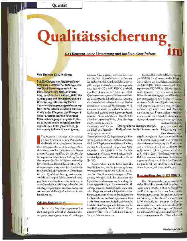 Vorschauseite 1: Qualitätssicherung im Streit Das Konzept, seine Umsetzung und Ansätze einer Reform