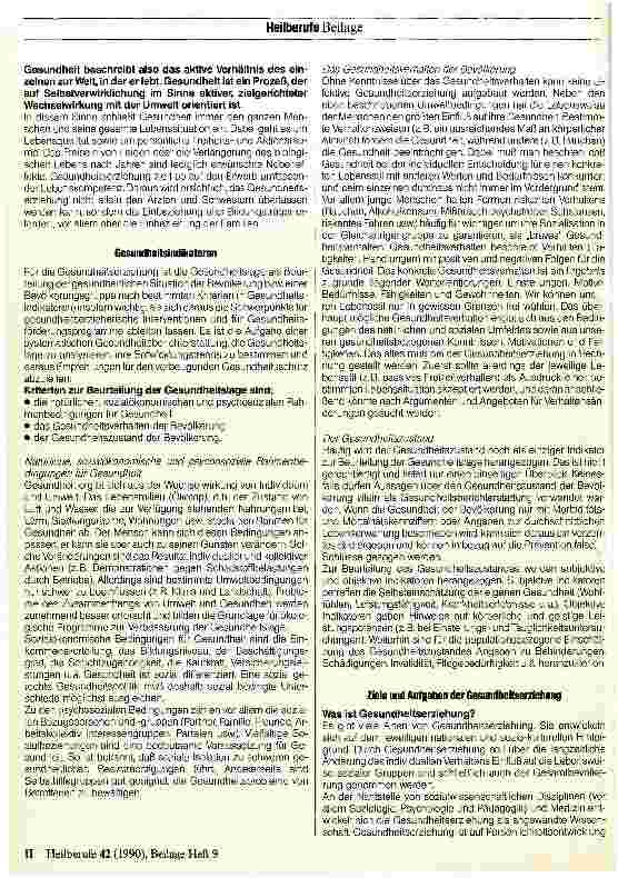 Vorschauseite 2: Ausgewählte Probleme der Gesundheitserziehung