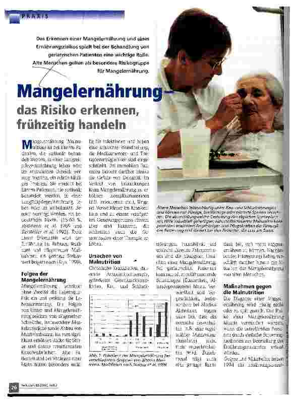 Vorschauseite 1: Mangelernährung - das Risiko erkennen, frühzeitig handeln