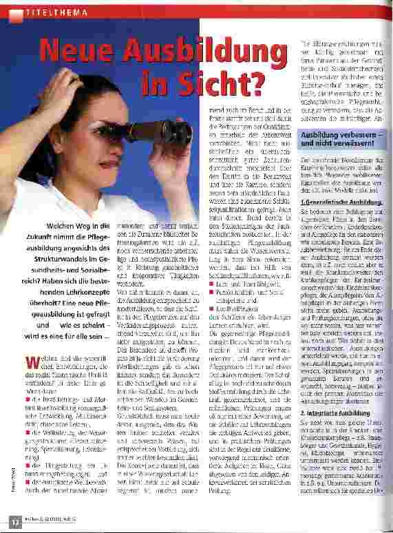 Vorschauseite 1: Neue Ausbildung in Sicht?