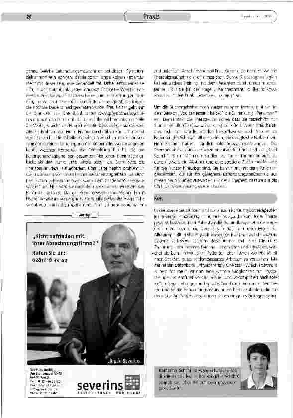 Vorschauseite 3: Evidenzbasierte Praxis - PEDro Datenbank