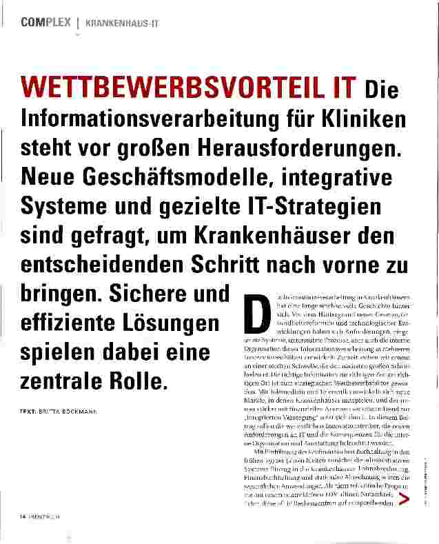 Vorschauseite 1: WETTBEWERBSVORTEIL IT