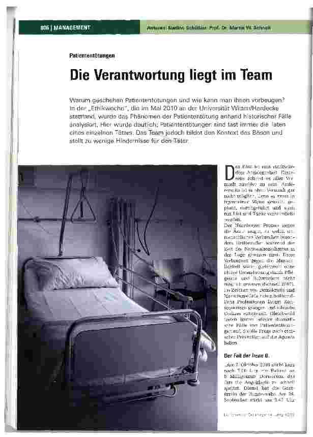 Vorschauseite 1: Die Verantwortung liegt im Team