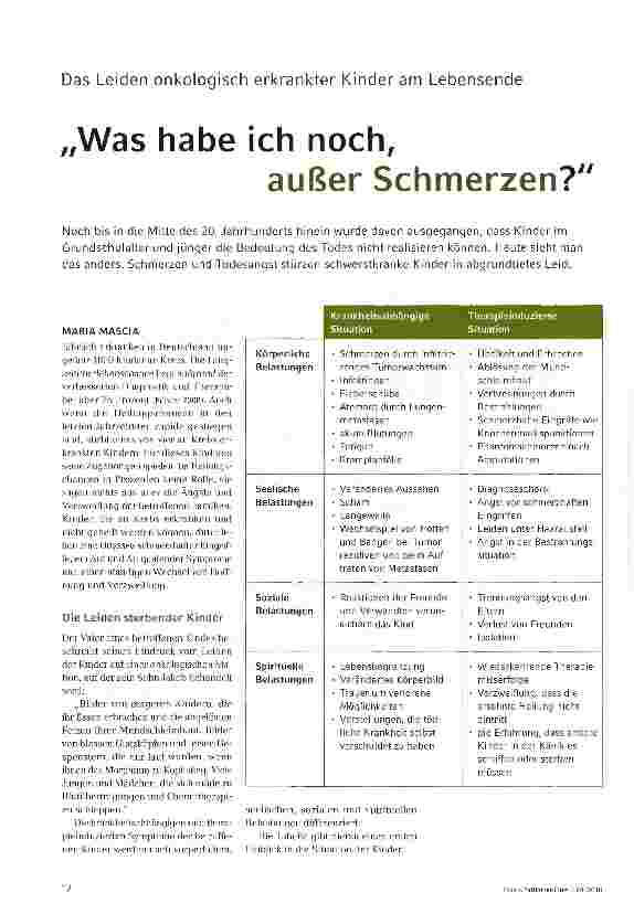 Vorschauseite 1: „Was habe ich noch, außer Schmerzen?