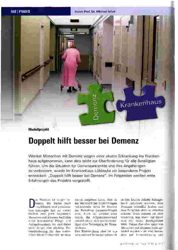 Vorschauseite 1: Doppelt hilft besser bei Demenz