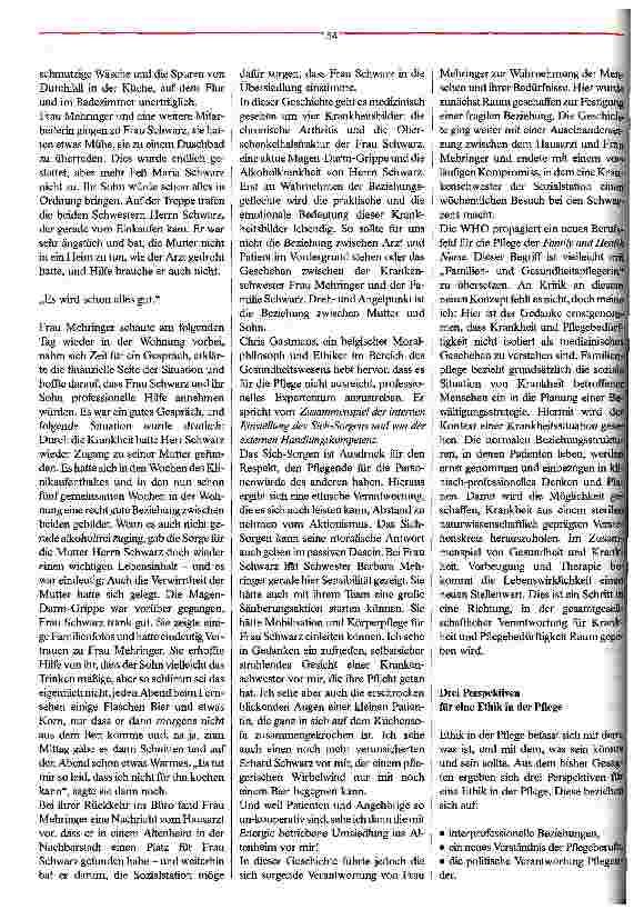 Vorschauseite 3: Beziehungen prägen die Lebenswirklichkeit Pflege zwischen ethischem Handeln und politischer Verantwortung