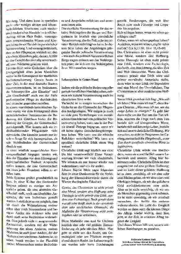 Vorschauseite 6: Beziehungen prägen die Lebenswirklichkeit Pflege zwischen ethischem Handeln und politischer Verantwortung