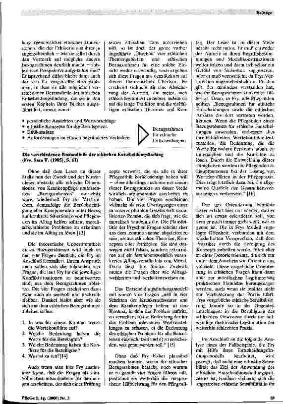 Vorschauseite 3: Die ethisch legitimierte Verwaltung des Mangels in der Pflege