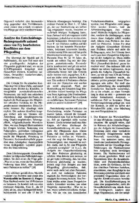 Vorschauseite 4: Die ethisch legitimierte Verwaltung des Mangels in der Pflege