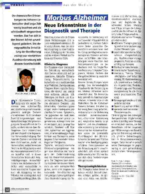 Vorschauseite 1: Morbus Alzheimer Neue Erkenntnisse in der Diagnostik und Therapie