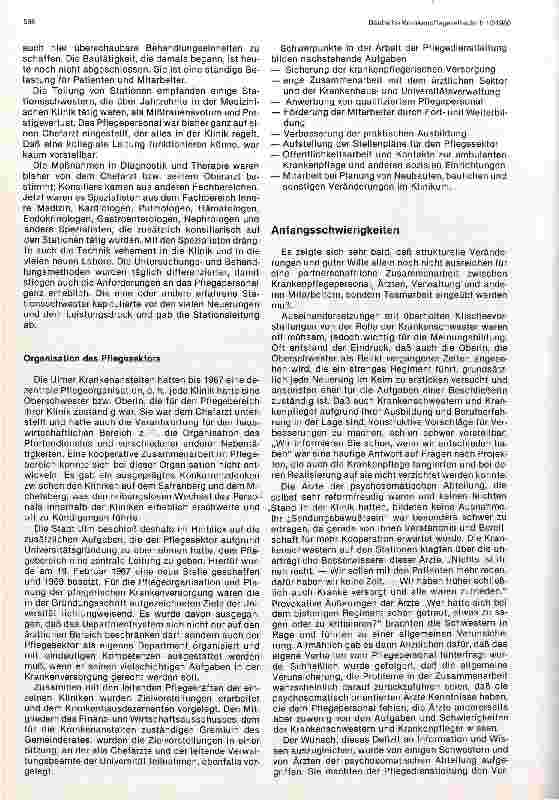 Vorschauseite 3: Krankenpflege in einer Reformuniversität. Erfahrungsbericht über die Zusammenarbeit mit der psychosomatischen Abteilung