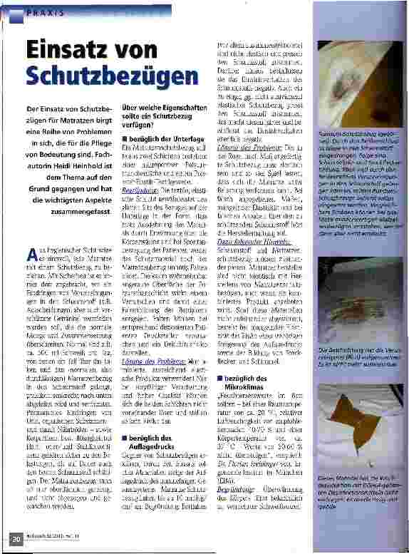 Vorschauseite 1: Einsatz von Schutzbezügen