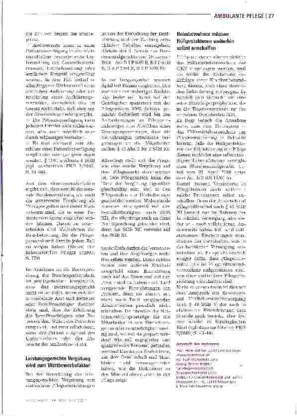 Vorschauseite 2: Was ändert sich für Pflegedienste, Heime und Patienten?