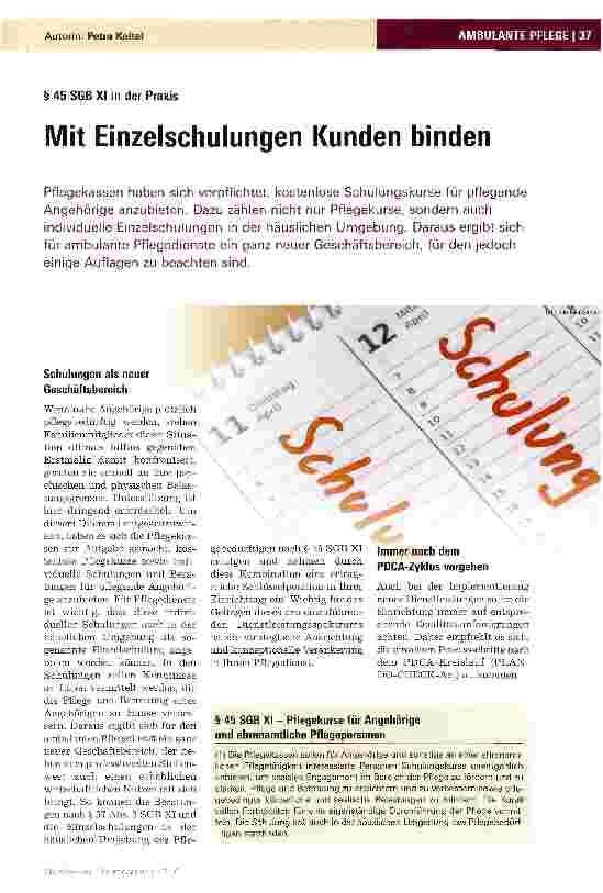 Vorschauseite 1: Mit Einzelschulungen Kunden binden