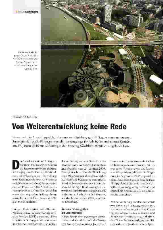 Vorschauseite 1: Von Weiterentwicklung keine Rede