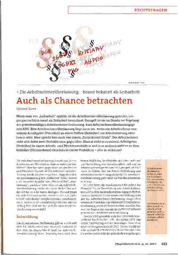 Vorschauseite 1: Auch als Chance betrachten
