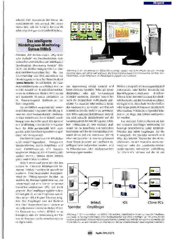 Vorschauseite 2: Verbesserung der Krankenhaushygiene durch das Händehygiene-Monitoringsystem IHMoS