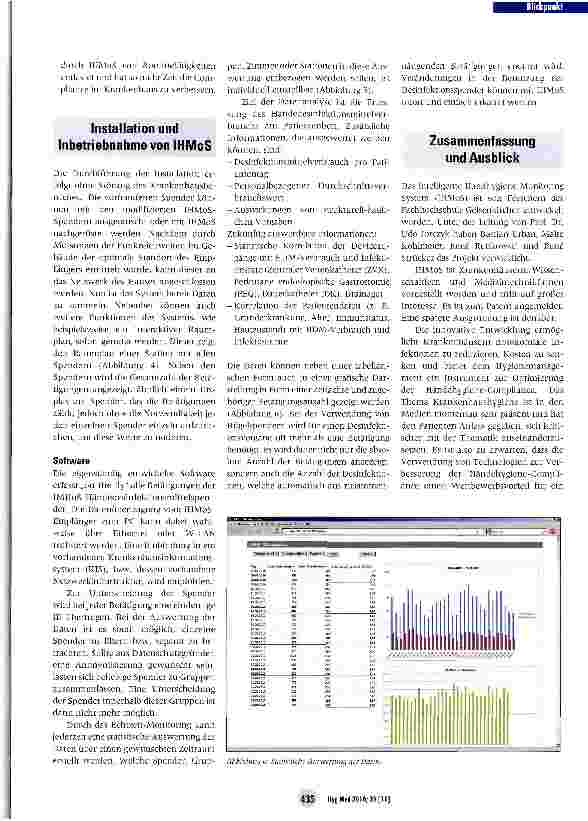 Vorschauseite 4: Verbesserung der Krankenhaushygiene durch das Händehygiene-Monitoringsystem IHMoS