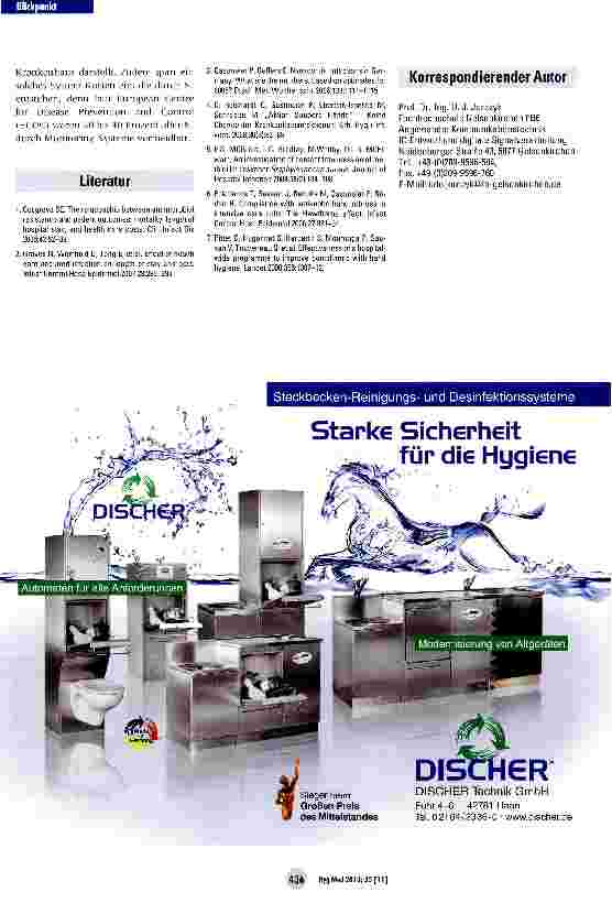 Vorschauseite 5: Verbesserung der Krankenhaushygiene durch das Händehygiene-Monitoringsystem IHMoS
