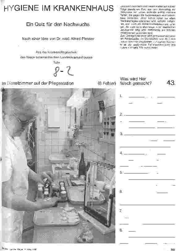 Vorschauseite 1: Hygiene im Krankenhaus