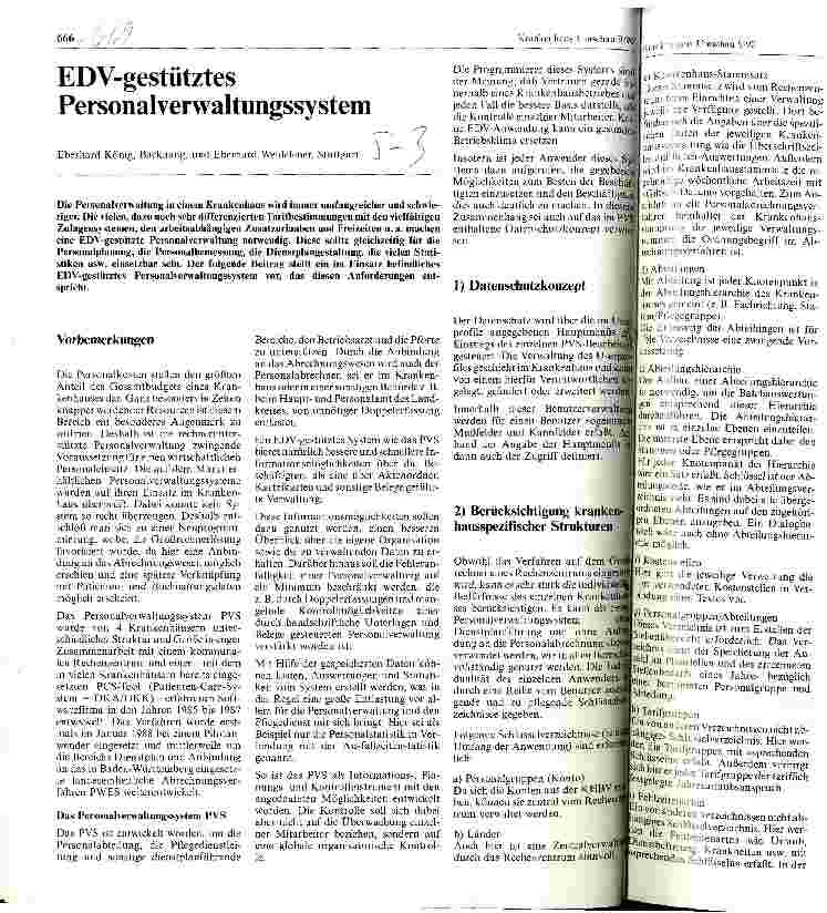 Vorschauseite 1: EDV-gestütztes Personalverwaltungssystem