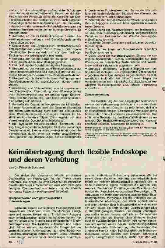 Vorschauseite 1: Keimübertragung durch flexible Endoskope und deren Verhütung