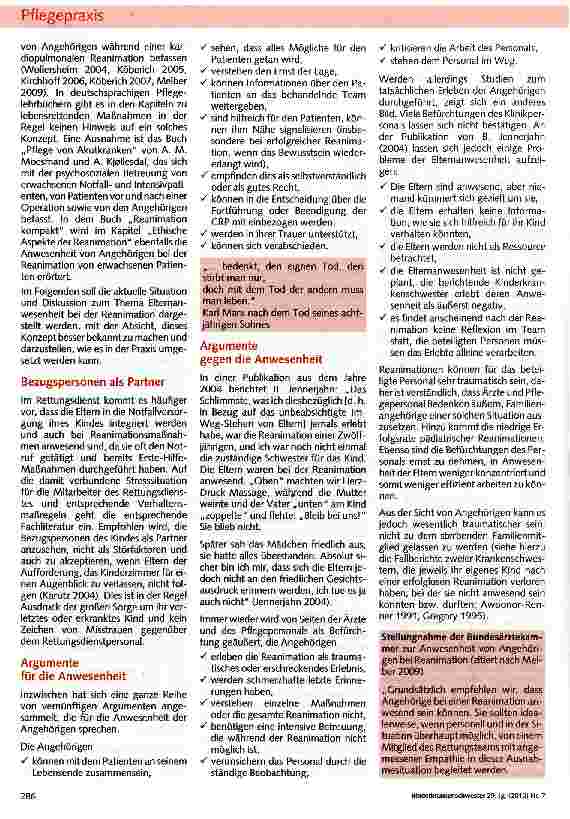 Vorschauseite 2: Elternanwesenheit während der Reanimation