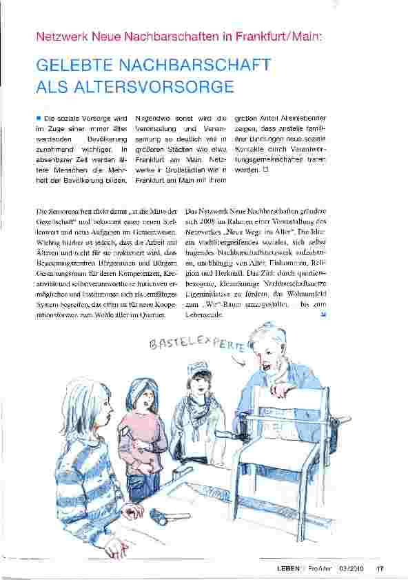 Vorschauseite 1: GELEBTE NACHBARSCHAFT ALS ALTERSVORSORGE