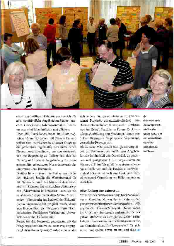 Vorschauseite 3: GELEBTE NACHBARSCHAFT ALS ALTERSVORSORGE
