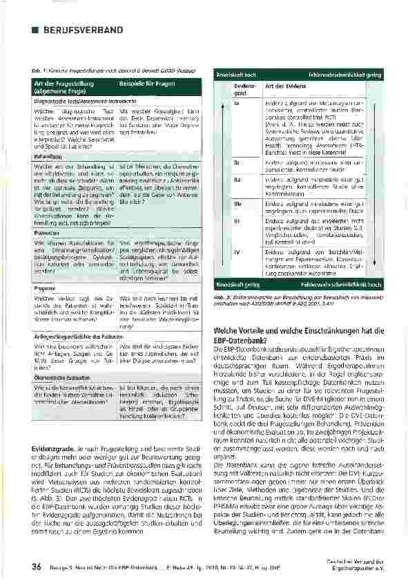Vorschauseite 3: DVE-Datenbankfür die Evidenzbasierte Praxis