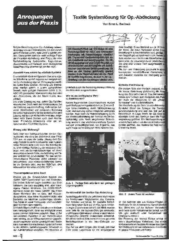Vorschauseite 1: Textile Systemlösung für Op.-Abdeckung