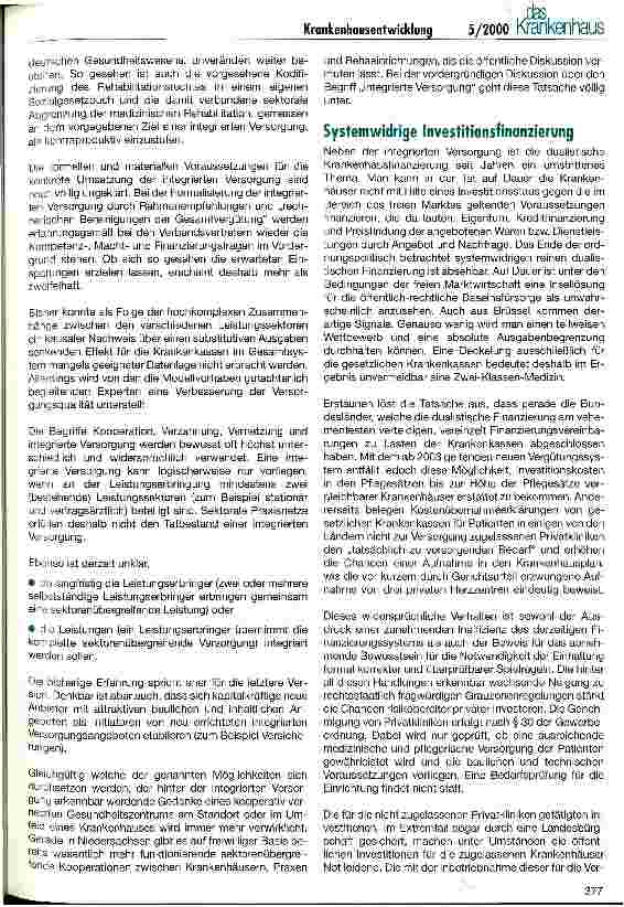 Vorschauseite 3: Von der Klinik zum Reparaturbetrieb Das Krankenhaus als Spiegelbild der Gesellschaft