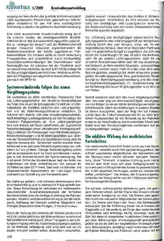 Vorschauseite 4: Von der Klinik zum Reparaturbetrieb Das Krankenhaus als Spiegelbild der Gesellschaft