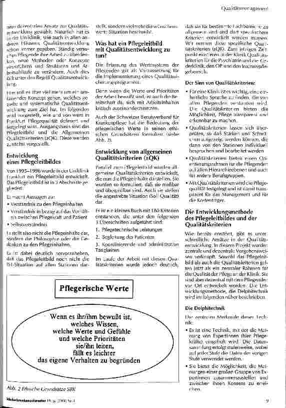 Vorschauseite 2: Qualitätsentwicklung in der Pflege am Klinikum der Johann-Goethe-Universität in Frankfurt am Main