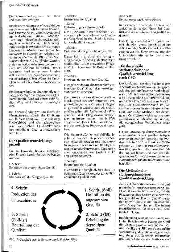 Vorschauseite 3: Qualitätsentwicklung in der Pflege am Klinikum der Johann-Goethe-Universität in Frankfurt am Main