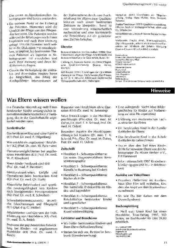 Vorschauseite 6: Qualitätsentwicklung in der Pflege am Klinikum der Johann-Goethe-Universität in Frankfurt am Main