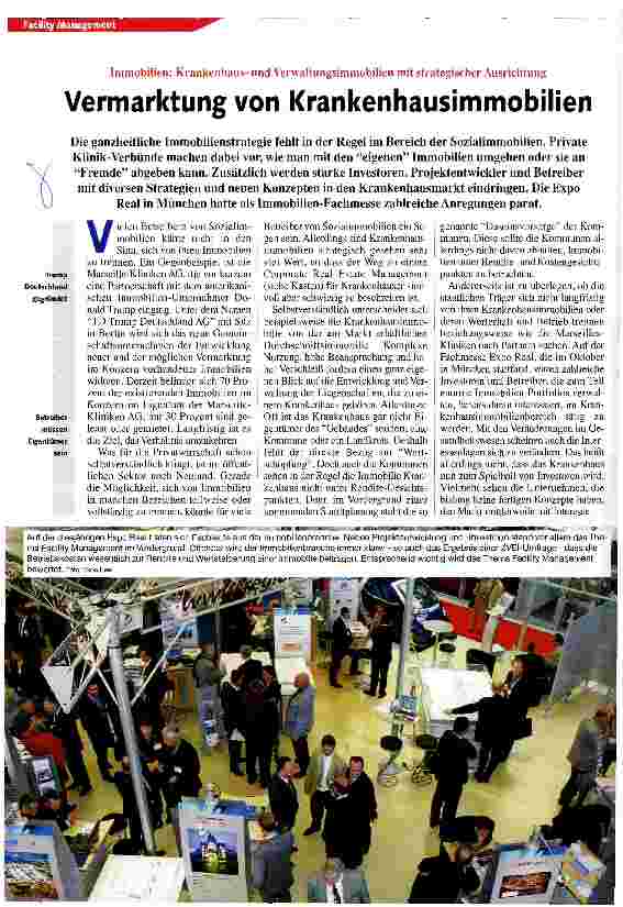 Vorschauseite 1: Vermarktung von Krankenhausimmobilien Immobilien: Krankenhausund Verwaltungsimmobilien mit strategischer Ausrichtung
