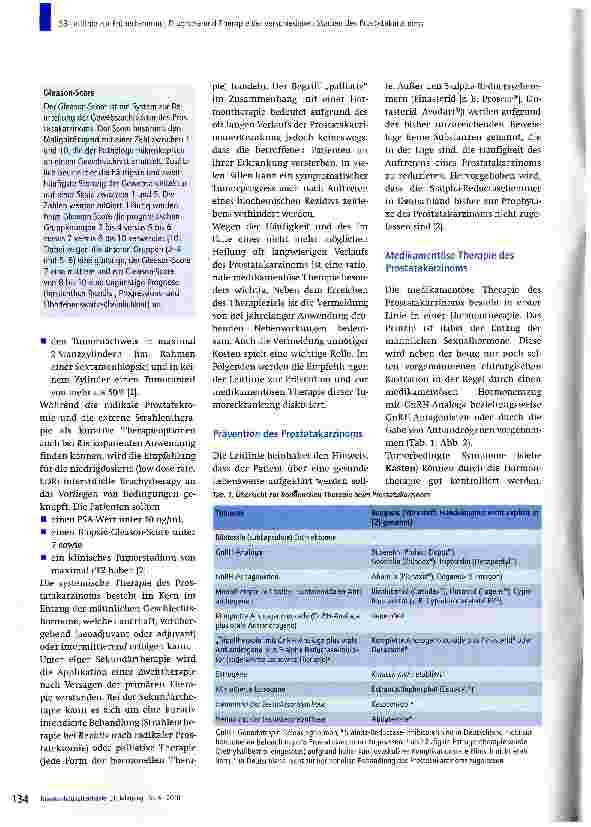 Vorschauseite 2: Medikamentöse Therapie des Prostata karzinoms