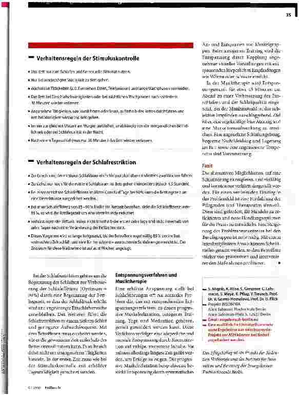 Vorschauseite 2: Schlafmittel - und was noch?