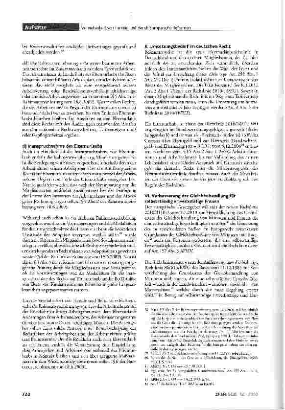 Vorschauseite 5: Verbesserung der Vereinbarkeit von Familie und Beruf: Europäische Reformen zu Mutterschaftsund Elternurlaub sowie der Gleichbehandlung selbstständig Erwerbstätiger
