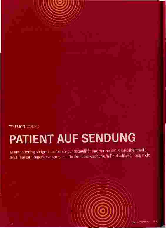 Vorschauseite 1: Patient auf Sendung