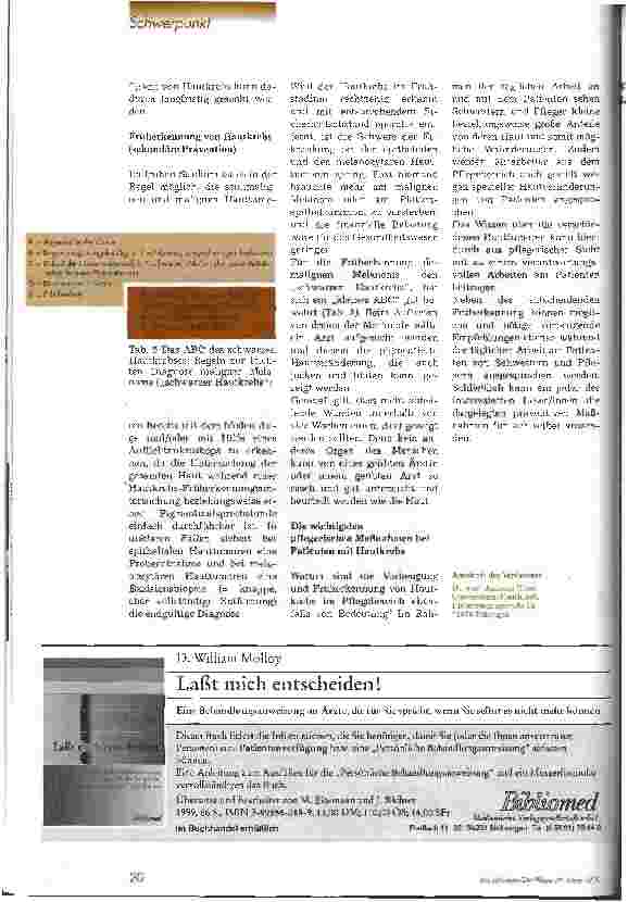 Vorschauseite 4: Hautkrebs: Vorbeugen und Früherkennung