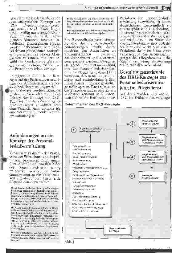Vorschauseite 2: Auswege aus der Anhaltszahlenmisere? Teil 1: Das analytische Konzept der DKG