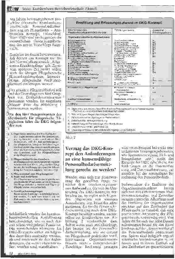 Vorschauseite 3: Auswege aus der Anhaltszahlenmisere? Teil 1: Das analytische Konzept der DKG