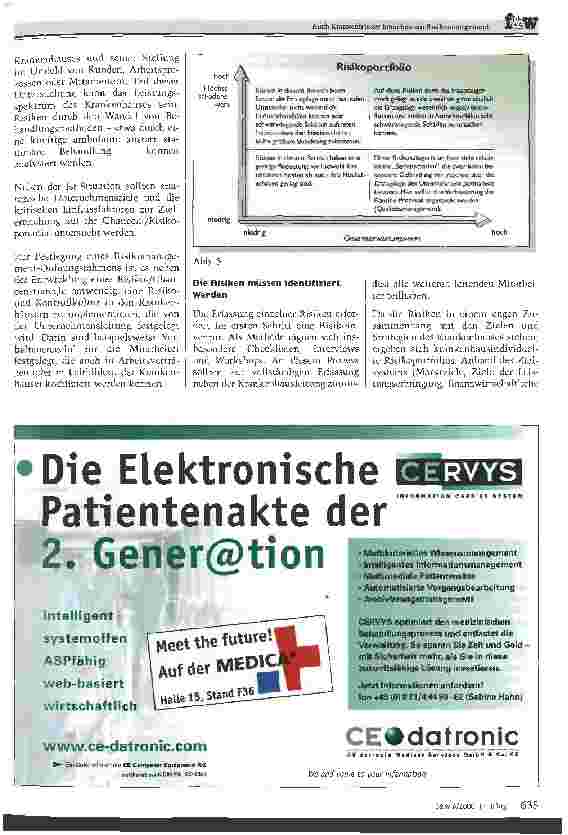 Vorschauseite 4: Auch Krankenhäuser brauchen ein Risikomanagement