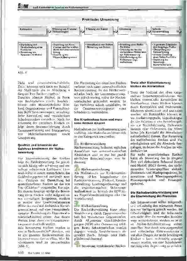 Vorschauseite 5: Auch Krankenhäuser brauchen ein Risikomanagement