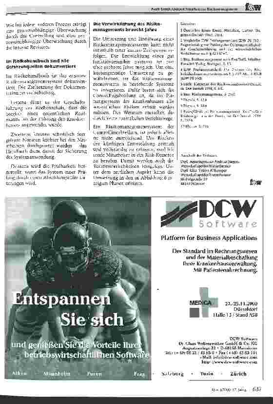 Vorschauseite 6: Auch Krankenhäuser brauchen ein Risikomanagement