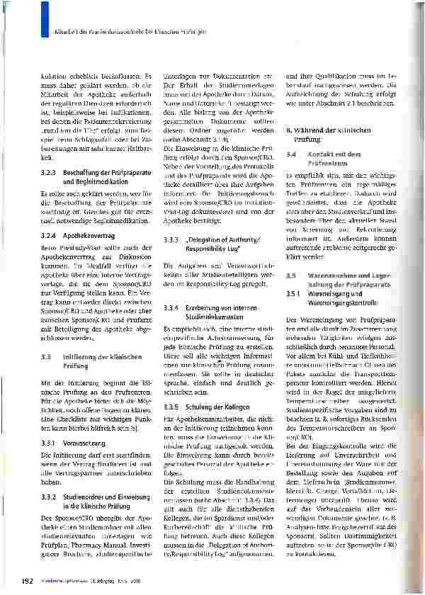 Vorschauseite 4: Mitarbeit der Krankenhausapotheke bei klinischen Prüfungen