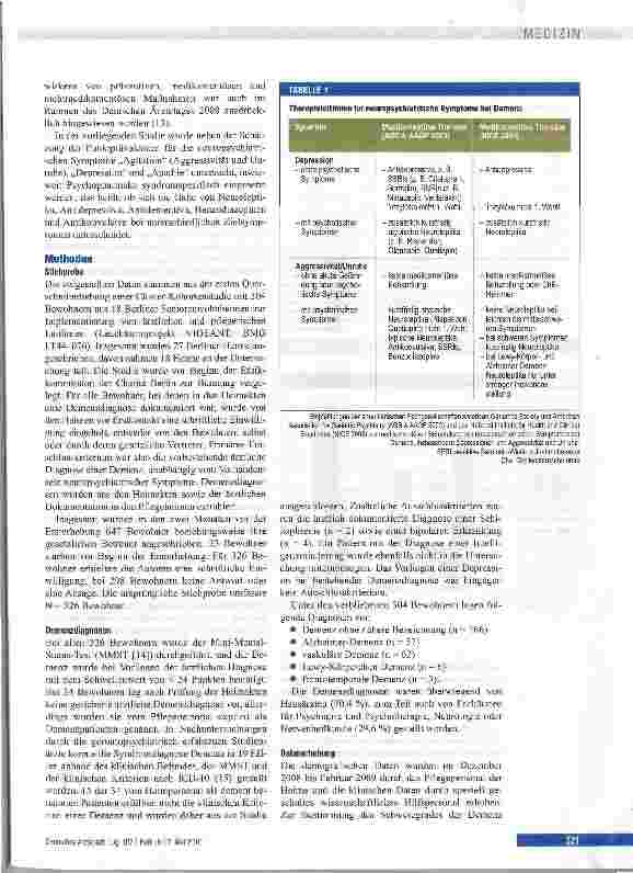 Vorschauseite 3: Pharmakotherapie von neuropsychiatrischen Symptomen bei Demenz